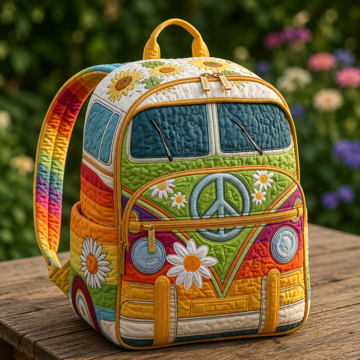 Boho Backpack — Sunflowers & Daisies Margaret York