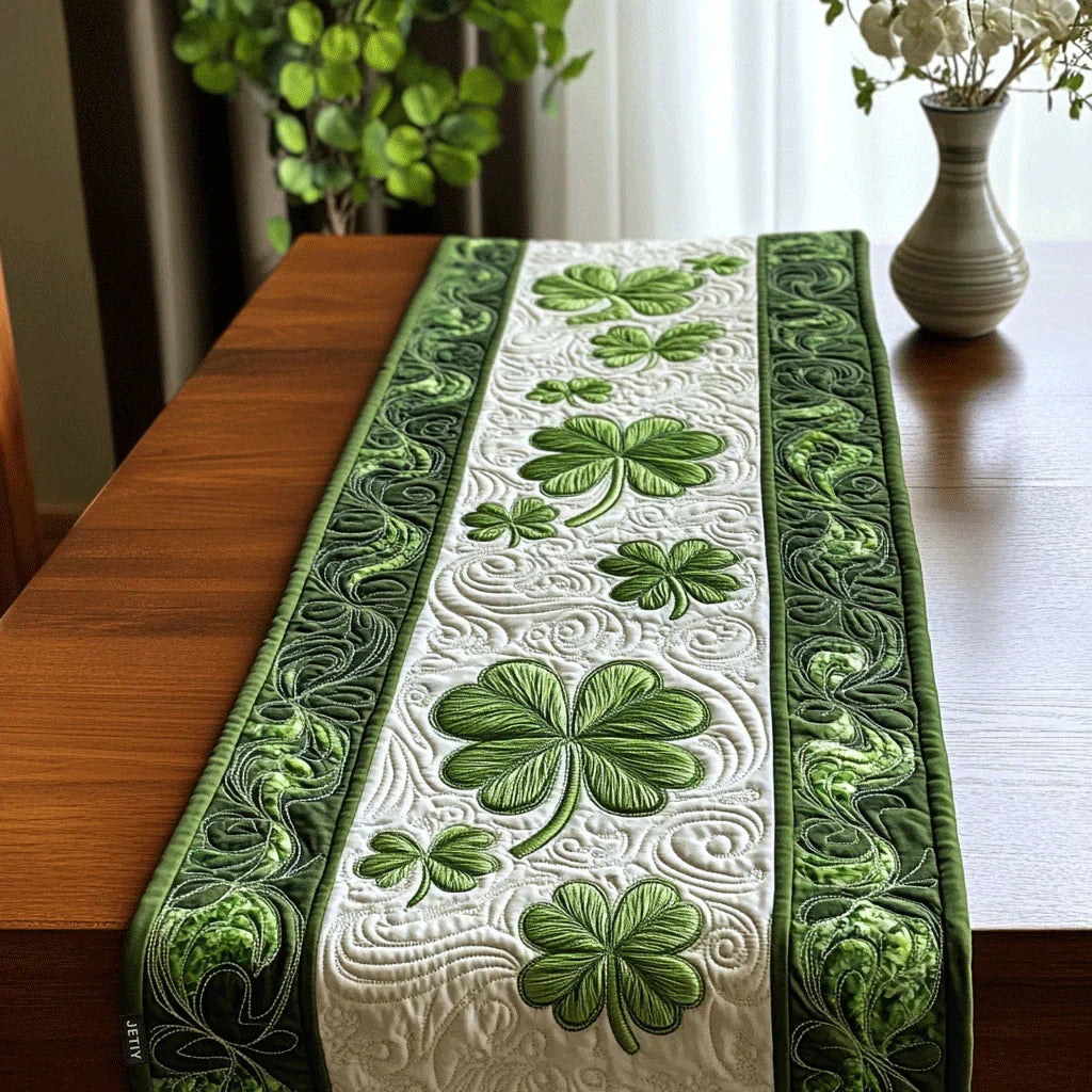 Emerald Forest Quilted Table Runner Margaret York