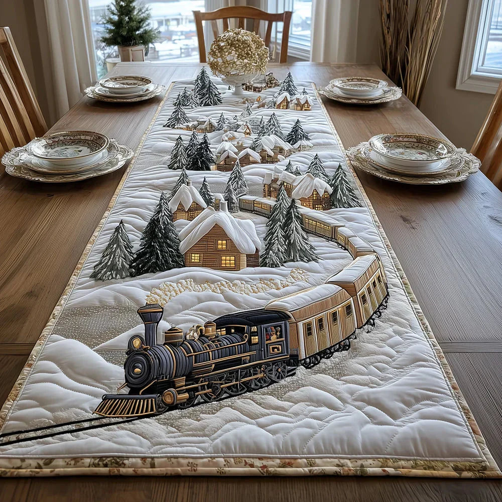 Frosted Quilted Table Runner Margaret York