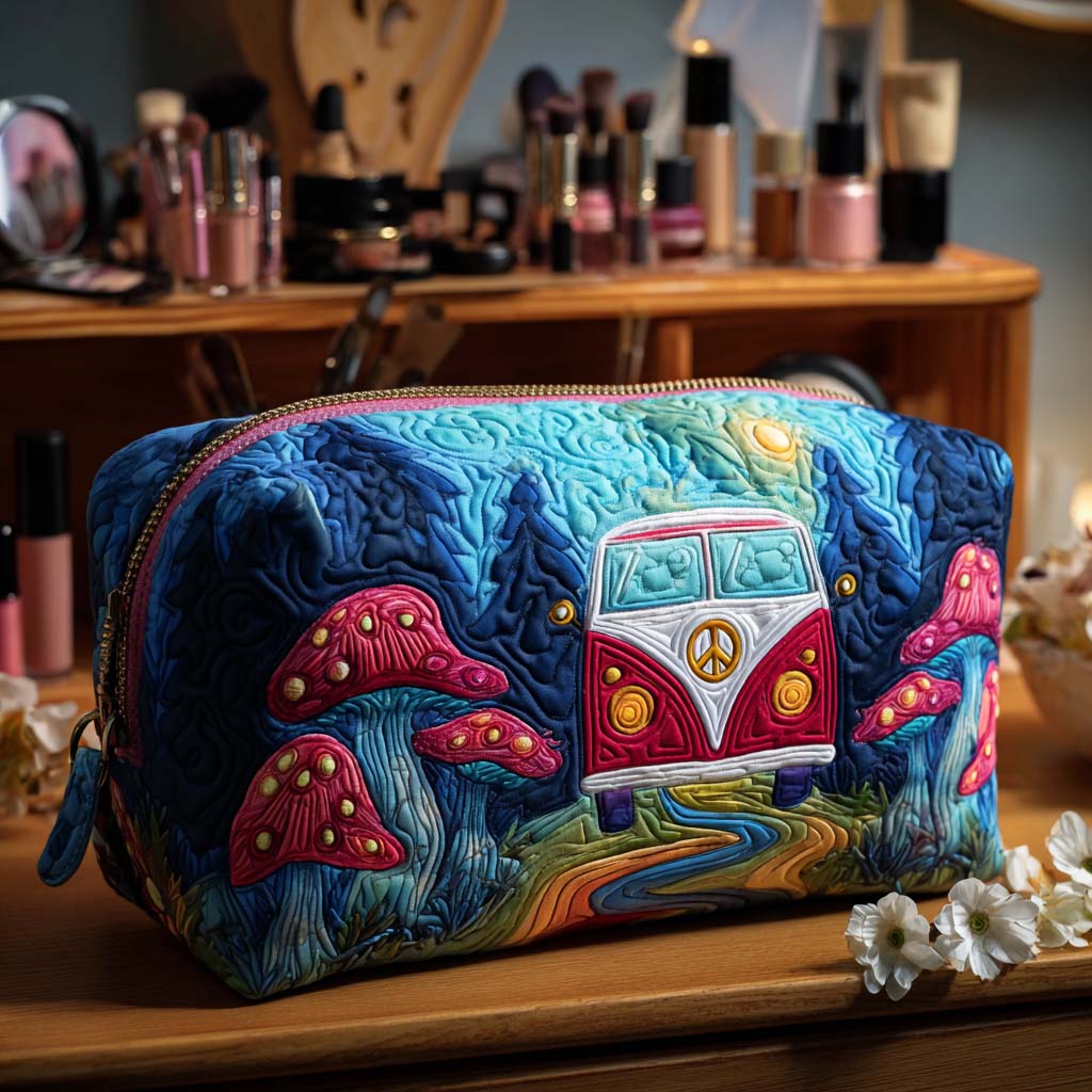 Quilted Make-up Bag "Moonlight Stroll" Margaret York