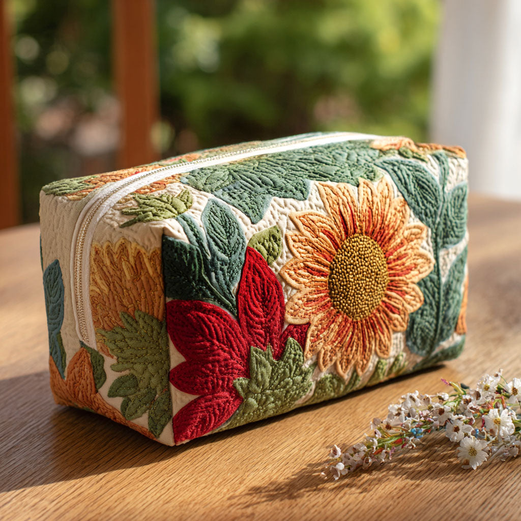 Padded Makeup Bag Morning Bloom Margaret York