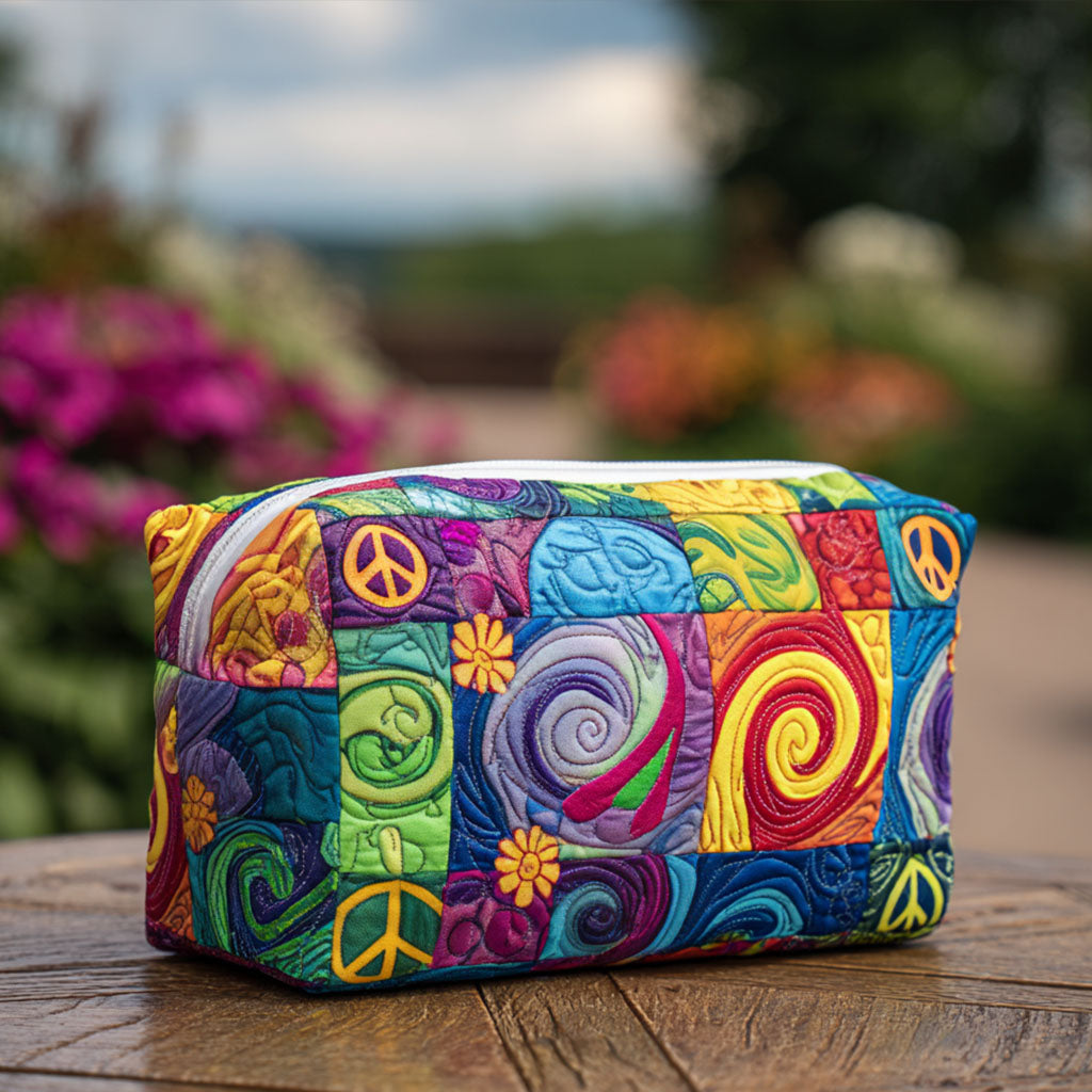 Padded Makeup Bag Peace Vibe Margaret York