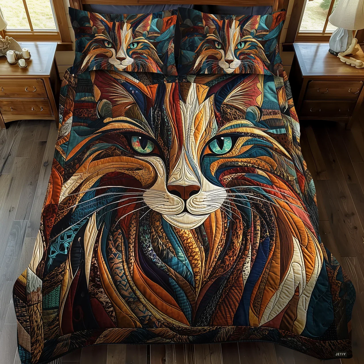Soft Purrs 3-Piece Quilted Bed Set Margaret York