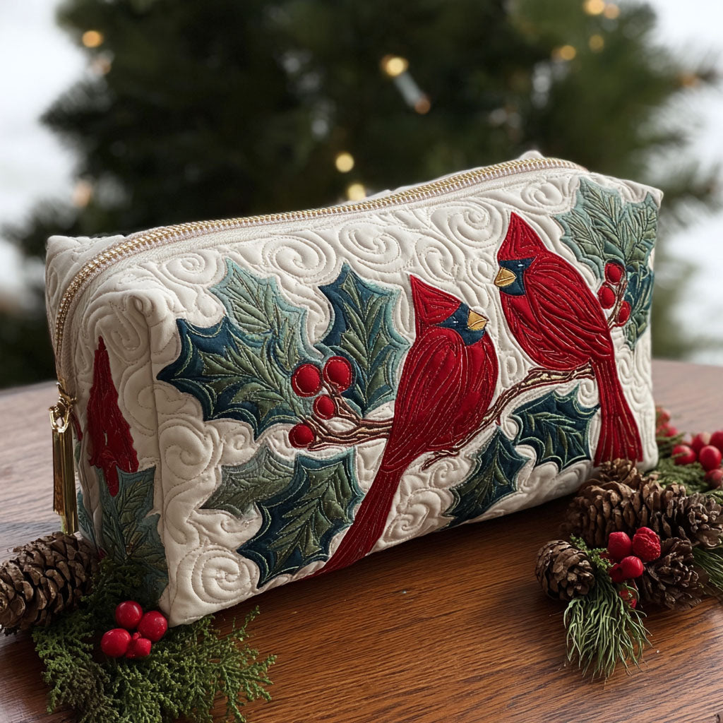 Red Quilted Makeup Bag Margaret York