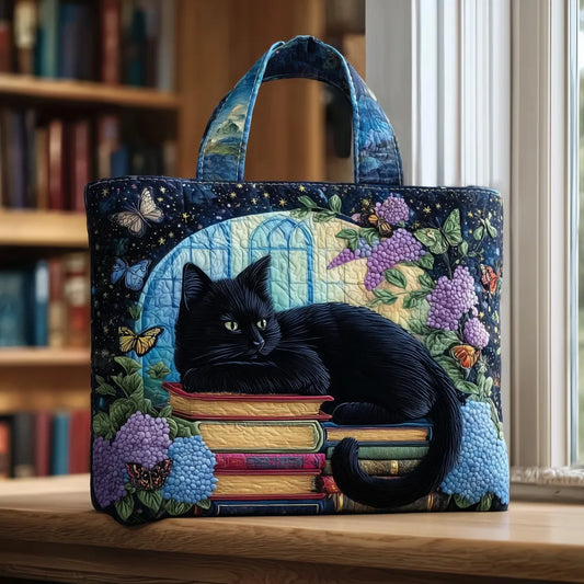 Handcrafted Bag | The Black Cat and the Books Margaret York