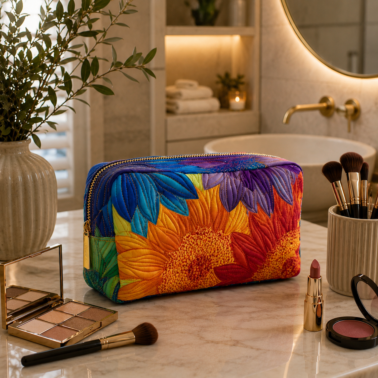 Padded Makeup Bag Summer Bloom Margaret York