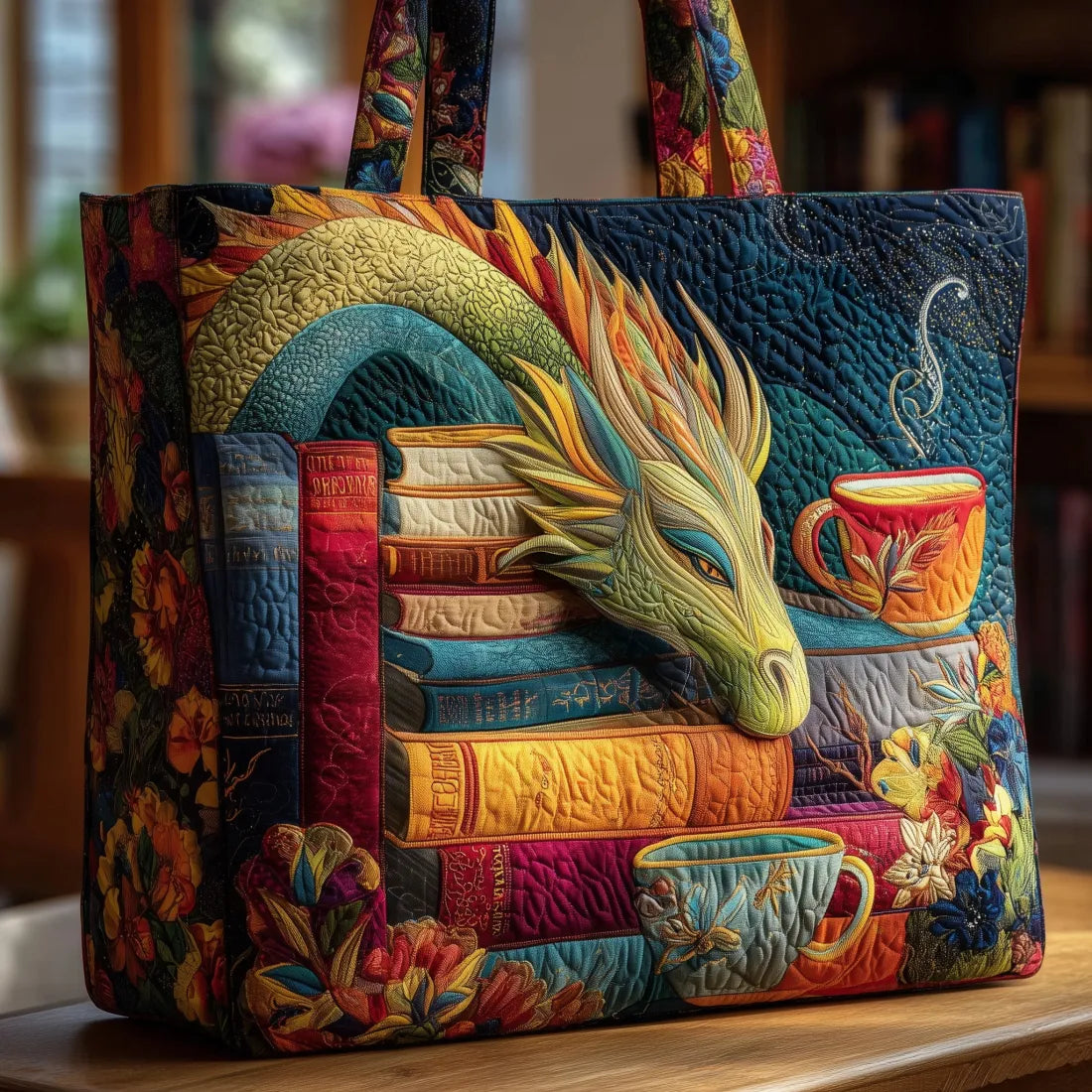 Handcrafted Bag | The Dragon and the Ancient Books Margaret York