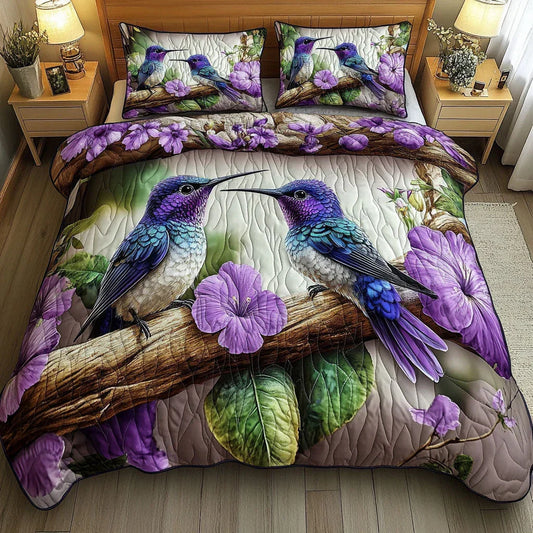 3-Piece Padded Bed Set - Bird Sanctuary Design Margaret York