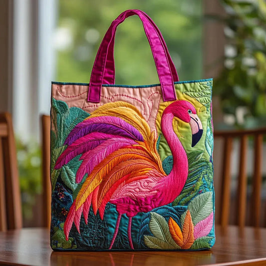 Handcrafted Bag | Flamingo and Rainbow Margaret York