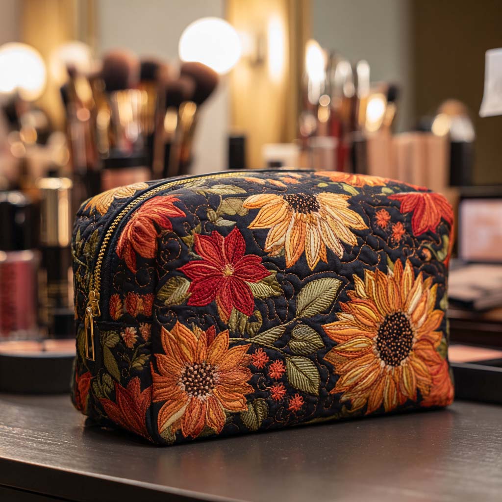 Bloom Beauty Quilted Makeup Bag Margaret York