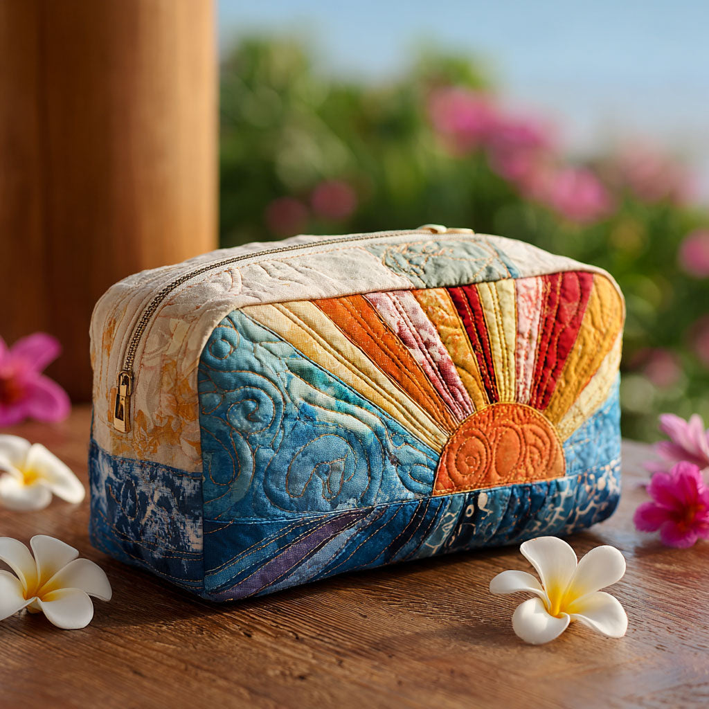 Quilted Makeup Bag Chill Wave Margaret York