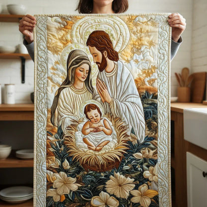 Divine Crèche Quilted Table Runner Margaret York
