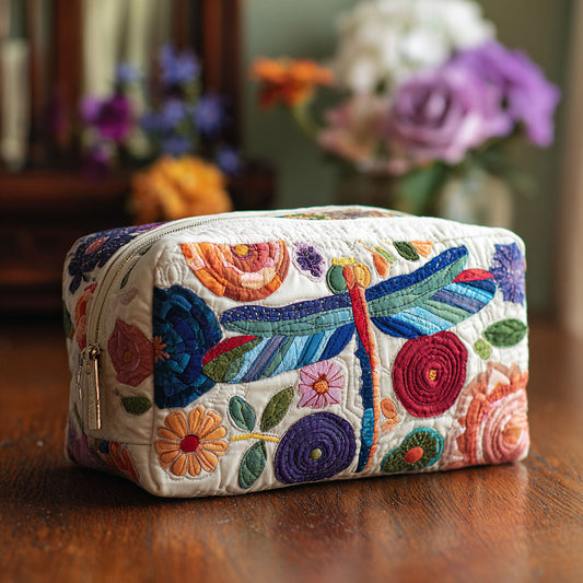Quilted Flip Flap Fly Makeup Bag Margaret York