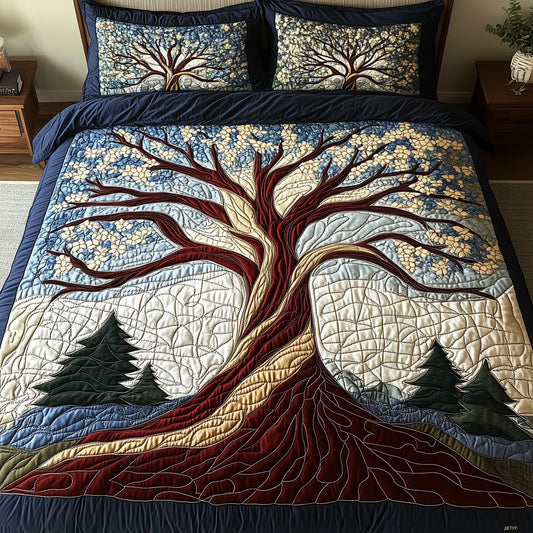 3-Piece Quilted Bed Set - Forest Harmony Margaret York