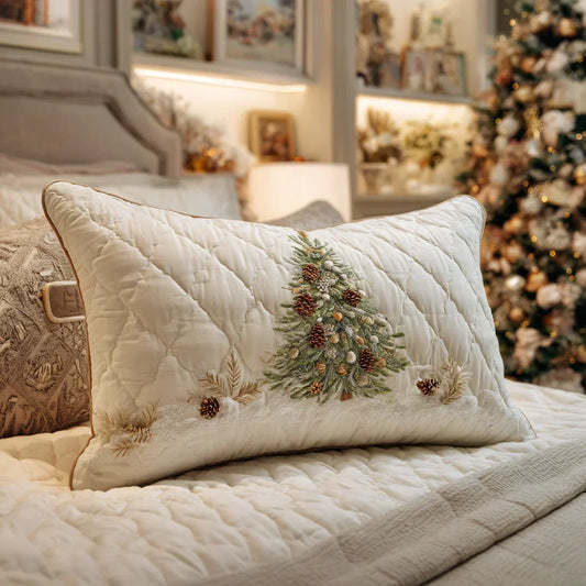 Snowy Refuge Quilted Cushion Cover Margaret York