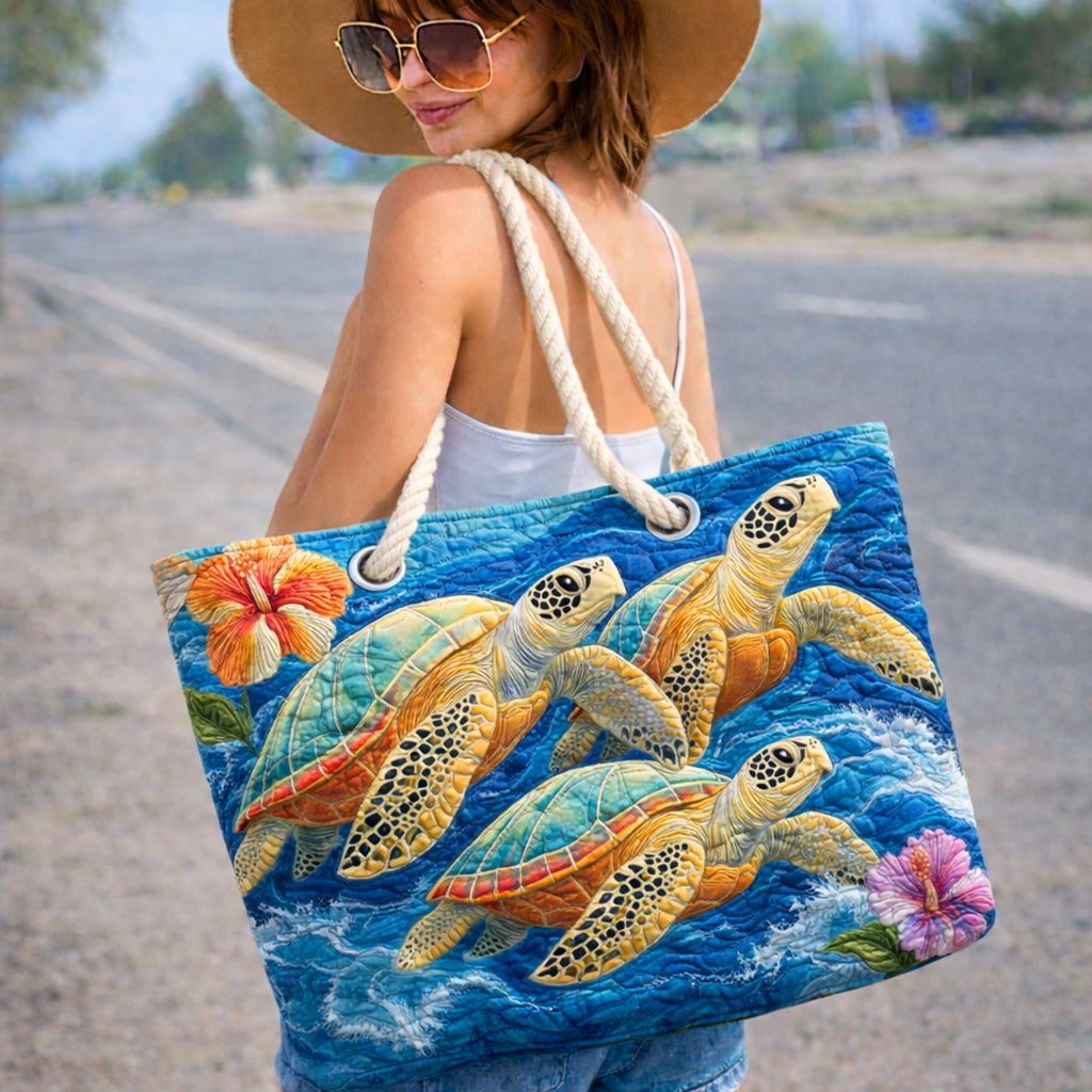 Handcrafted Beach Bag | Sea Turtle II Margaret York