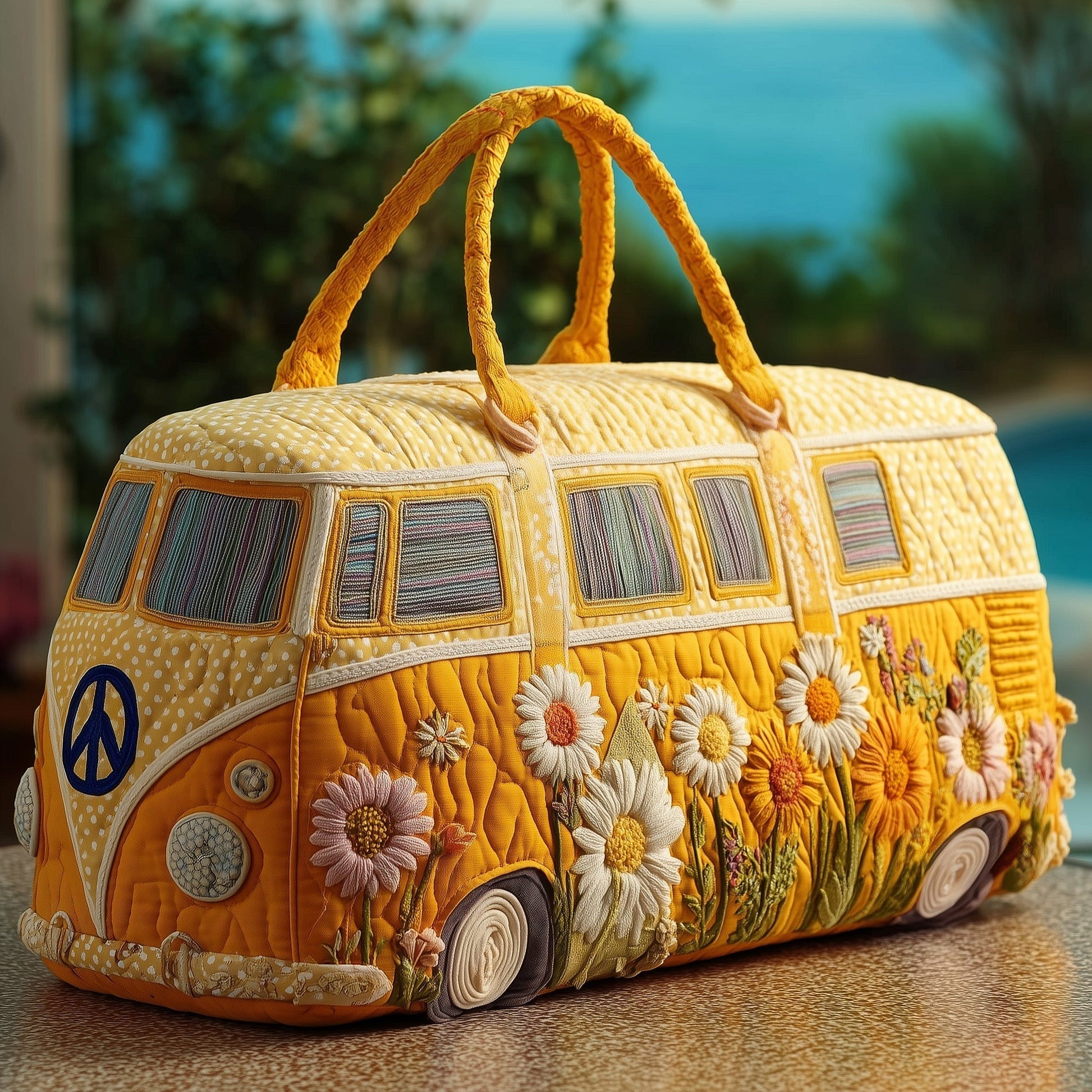 Hippie Van Quilted Duffle Bag - Model GFTONT3449 Margaret York