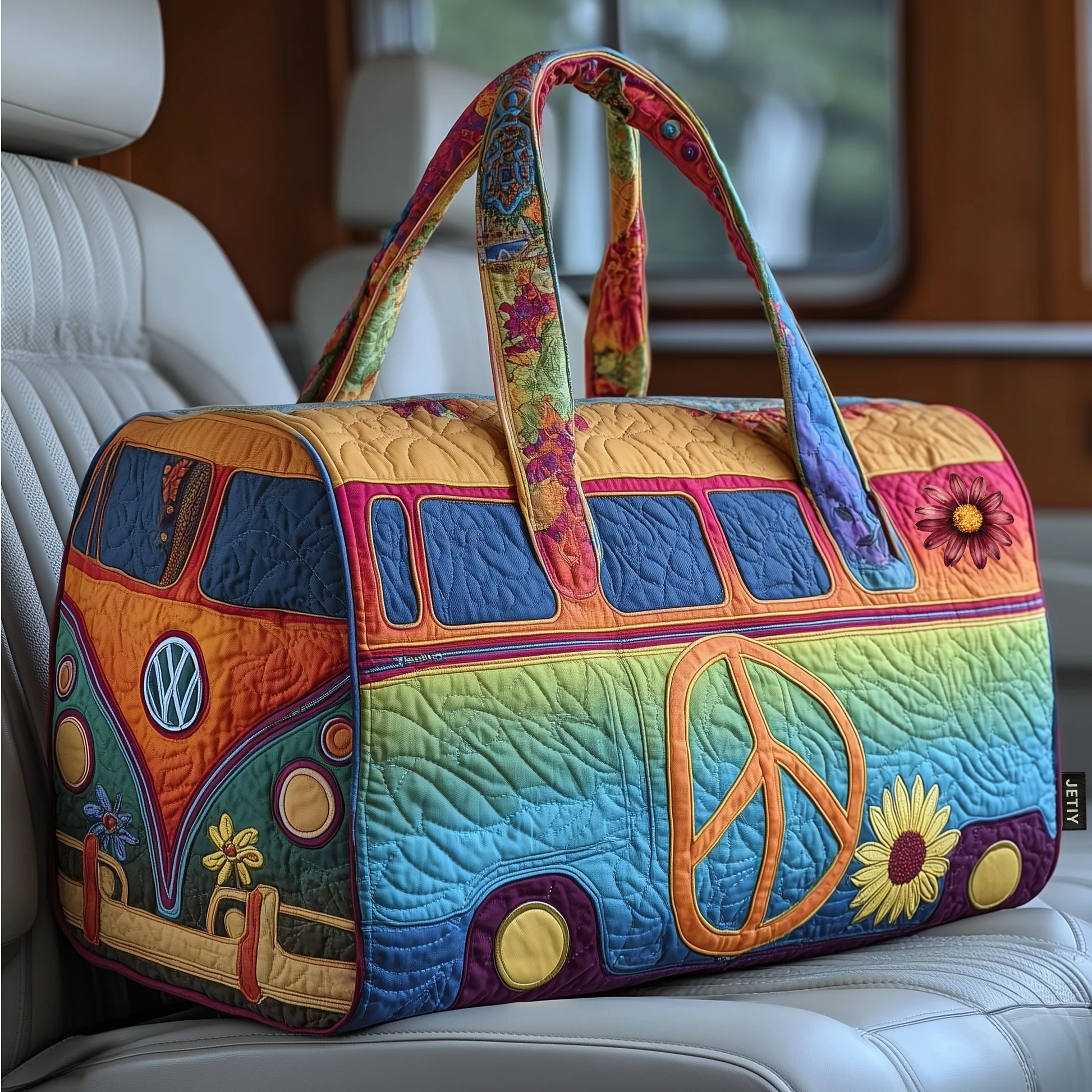 Hippie Van Quilted Duffle Bag - Model GFTOTP10608 Margaret York