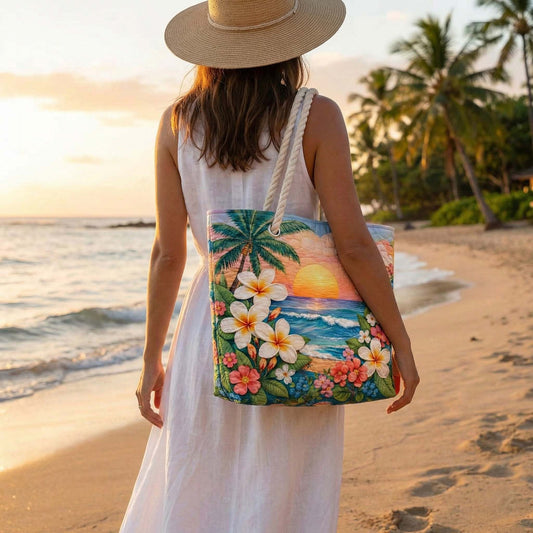 Handcrafted Beach Bag | Tropical Breeze Margaret York