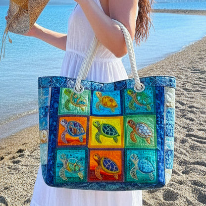 Handcrafted Beach Bag | Turtle Tranquil Margaret York