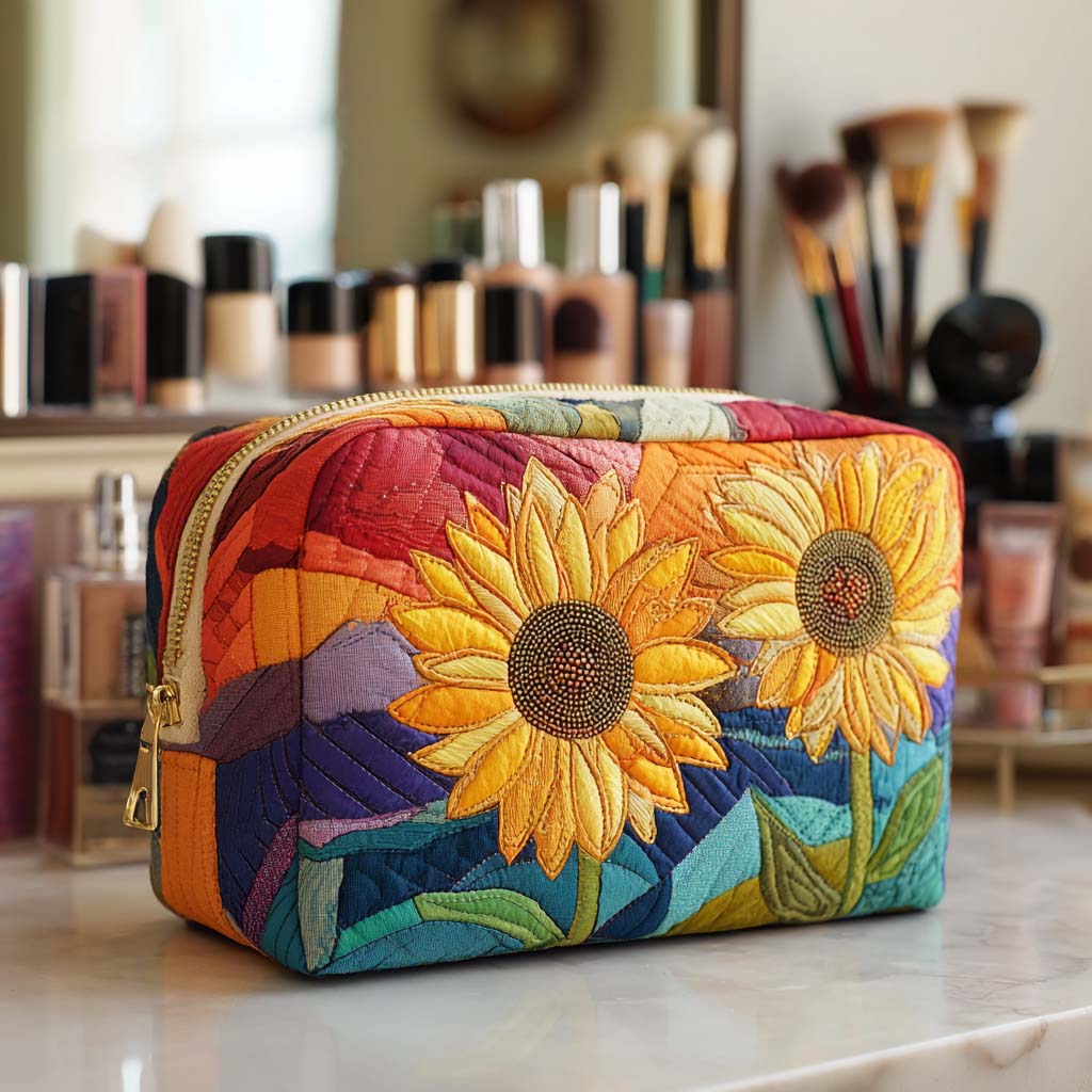 Padded Make-up Bag Golden Bloom Margaret York