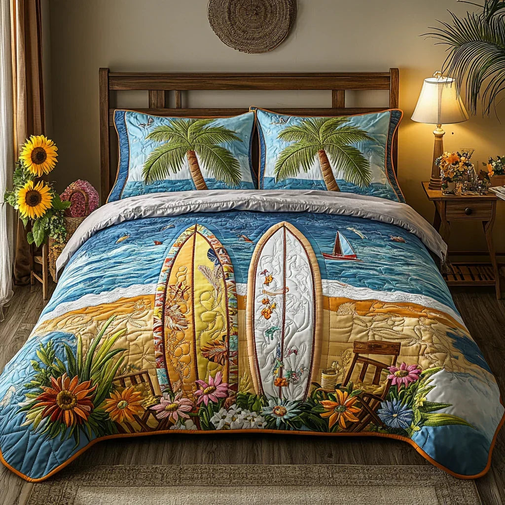 3-Piece Island Breeze Quilted Bed Set Margaret York