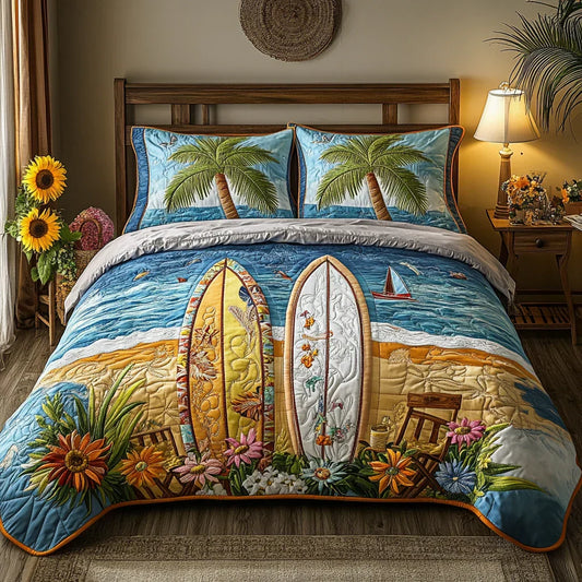3-Piece Island Breeze Quilted Bed Set Margaret York