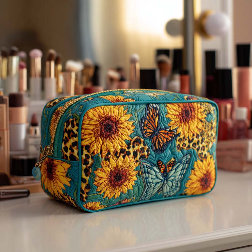 Joyful Petals Padded Makeup Bag Margaret York