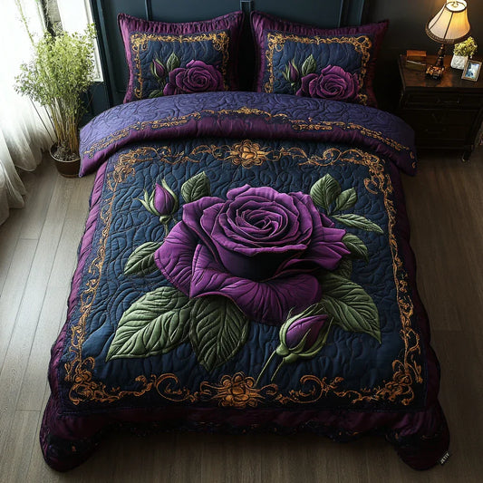 Violet Rose 3-Piece Quilted Bed Set Margaret York
