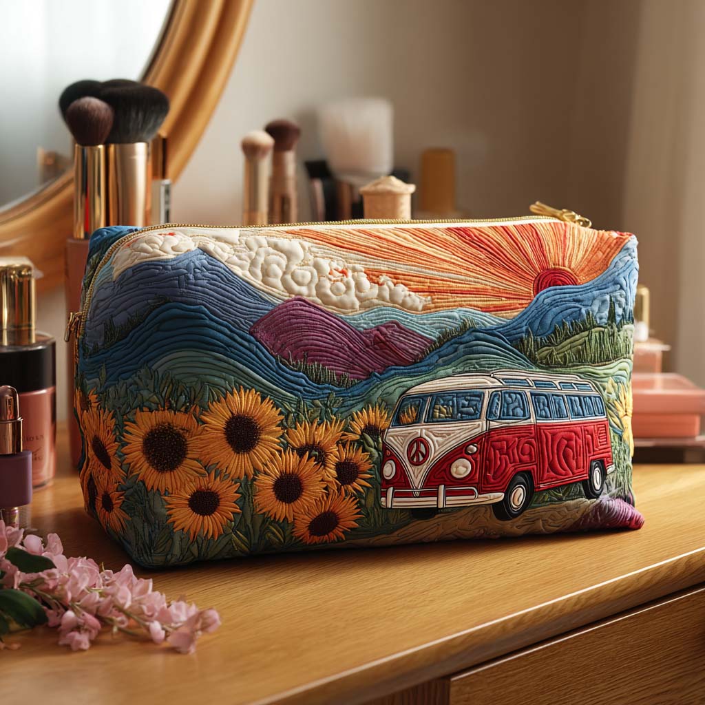 Padded Makeup Bag Nature Dream Ride Margaret York