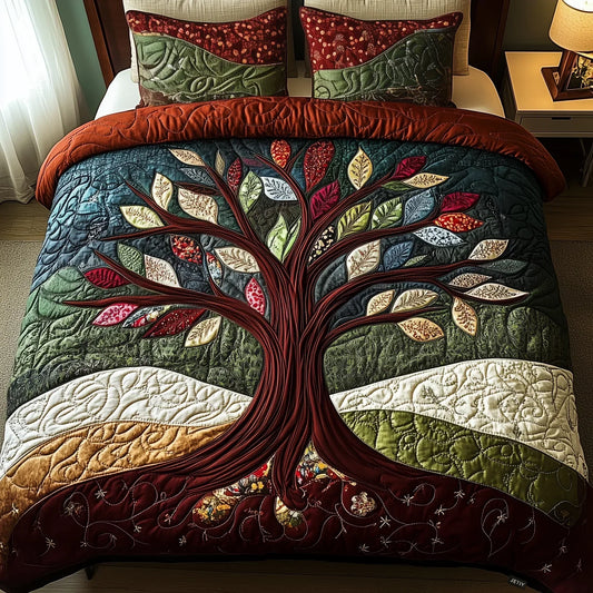 3-Piece Quilted Bed Set - Nature's Embrace Margaret York