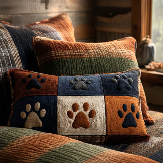 Meadow Print Quilted Cushion Cover Margaret York