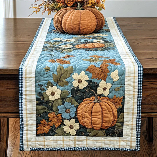 Pumpkin Season Quilted Table Runner Margaret York