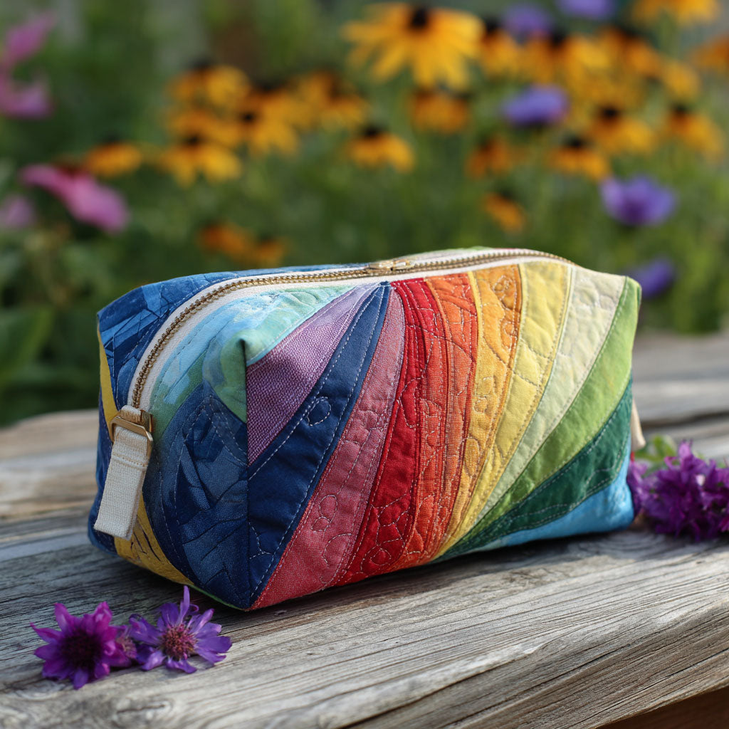 Quilted Rainbow Makeup Bag Margaret York
