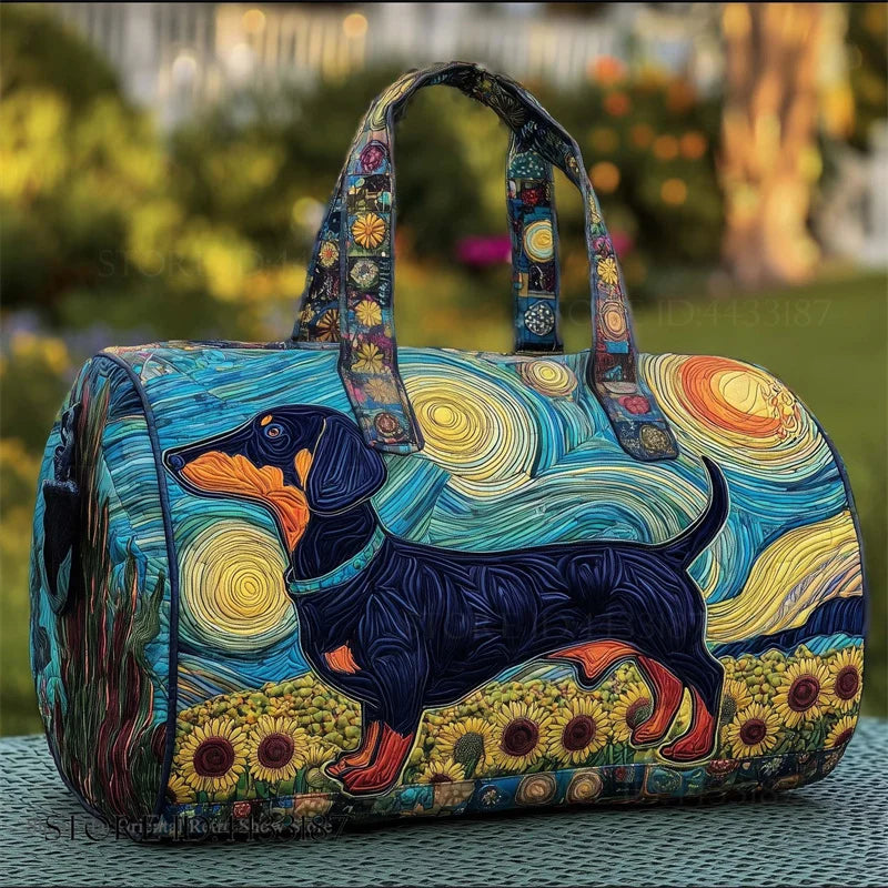 Handcrafted Quilted Dachshund Tote Margaret York