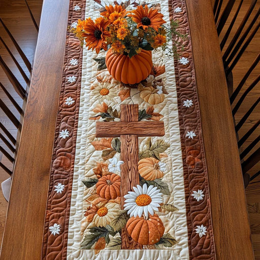 Autumn Abundance Quilted Table Runner Margaret York