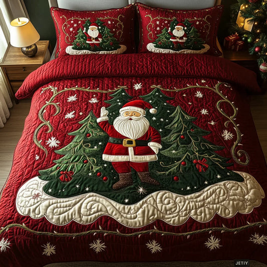 3-Piece Quilted Bed Set - Santa's Workshop Collection Margaret York