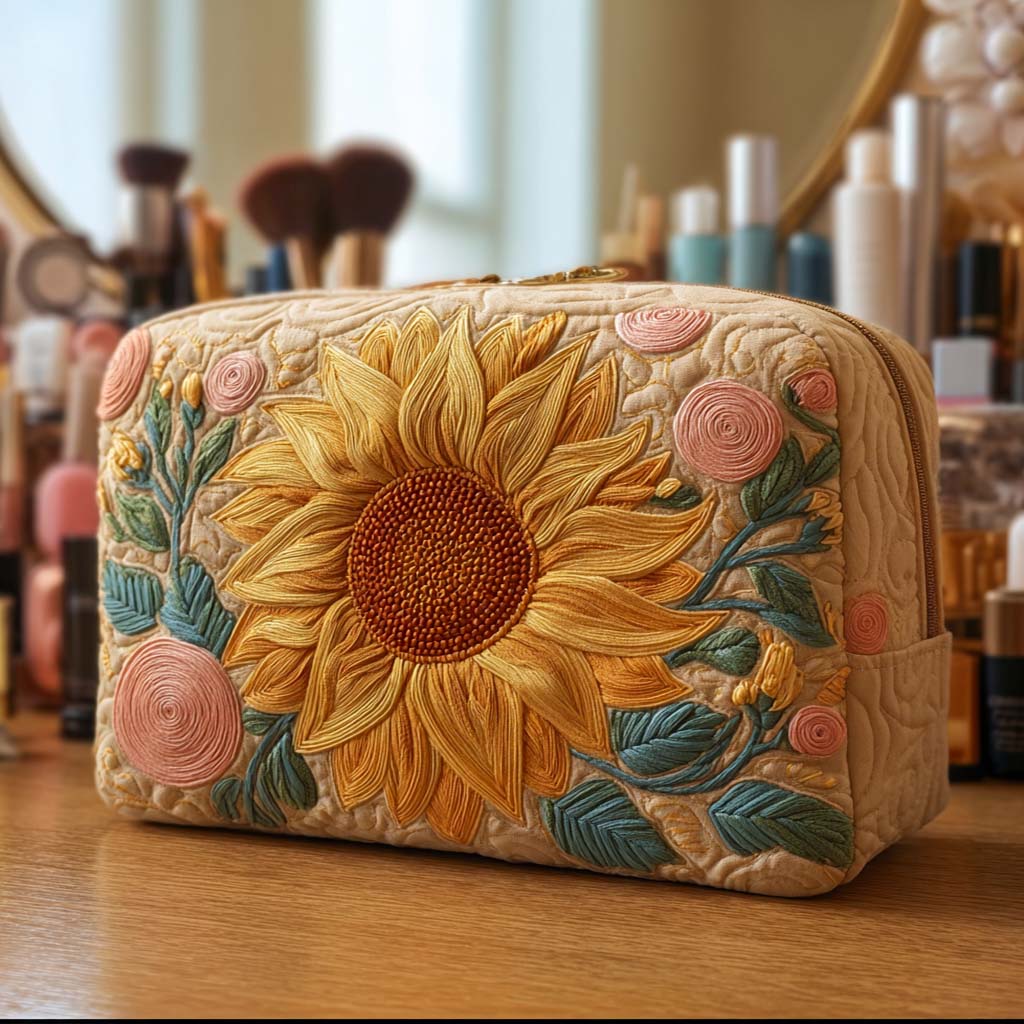 Quilted Makeup Bag "Soft Sun" Margaret York