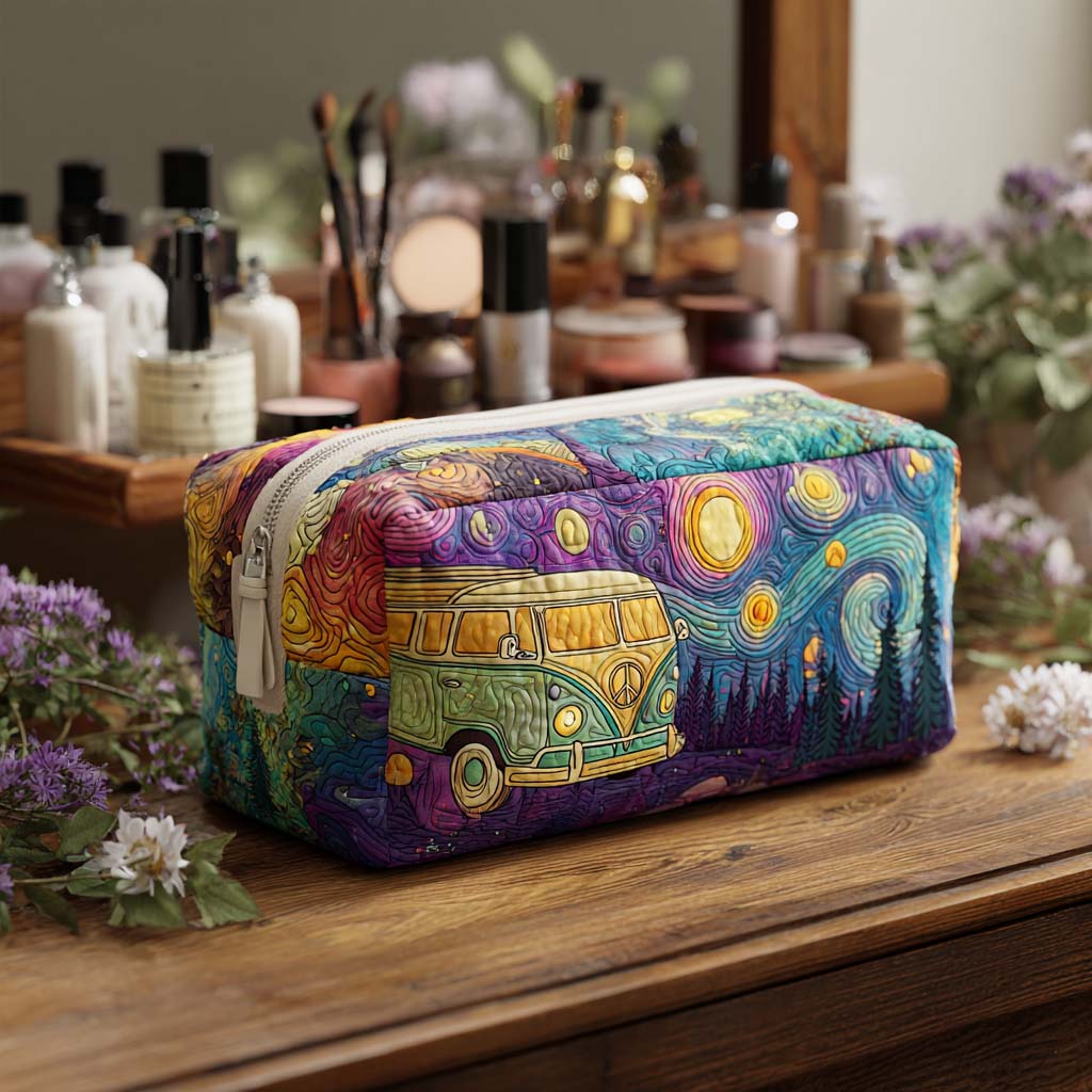 Padded Makeup Bag Starry Ride Vibes Margaret York