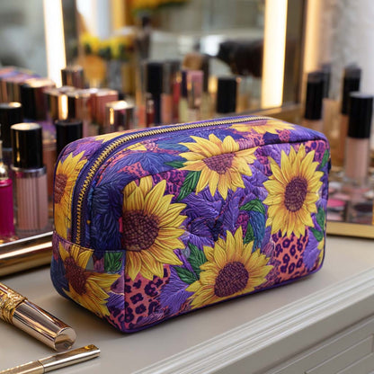 Quilted Makeup Bag with Solar Charm Margaret York