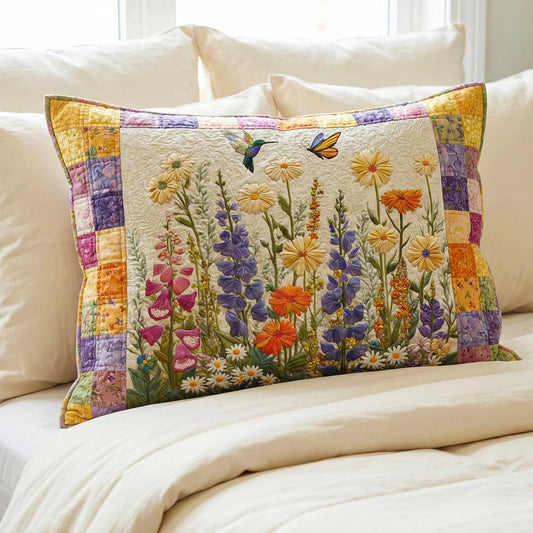 Timeless Floral Quilted Cushion Cover Margaret York