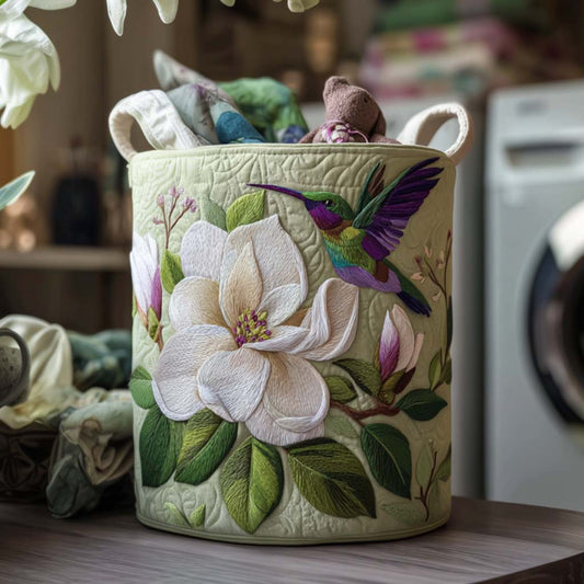 Hummingbird-Designed Laundry Basket Margaret York