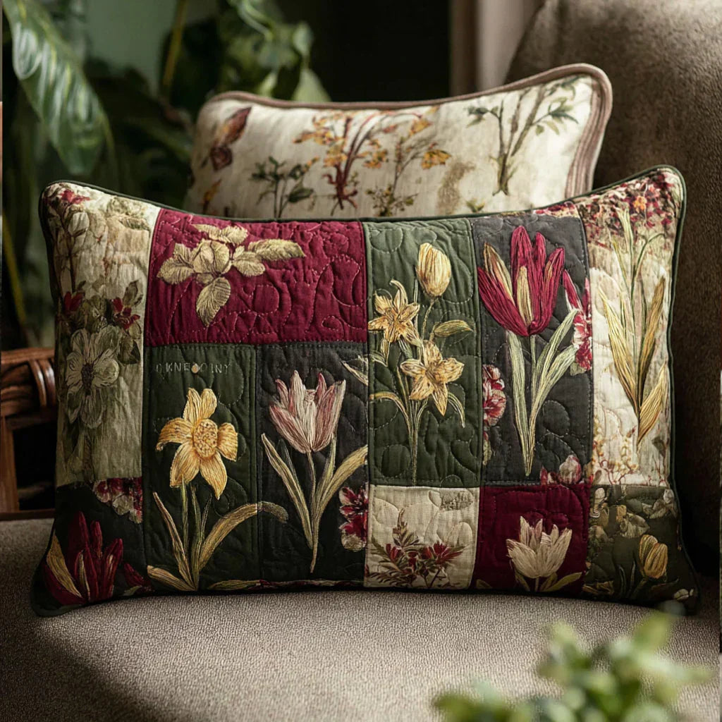 Wildflower Dreams Quilted Cushion Cover Margaret York